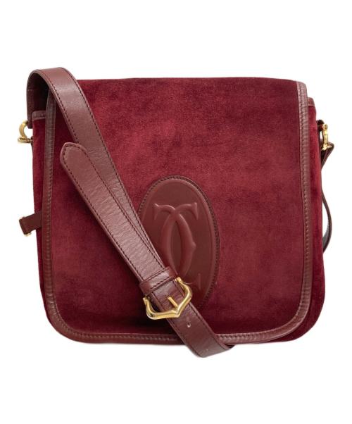 Cartier（カルティエ）Cartier (カルティエ) マストライン ショルダーバッグ レッドの古着・服飾アイテム