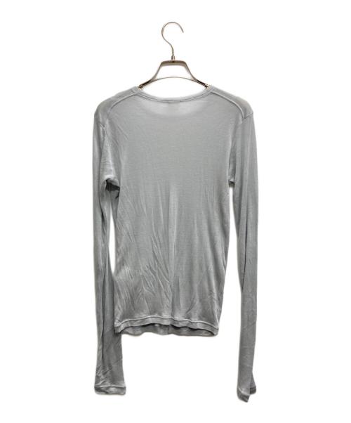 IENA（イエナ）IENA (イエナ) リヨセルカシミヤロングTシャツ サックスブルー サイズ:記載なし（実寸サイズを参照ください）の古着・服飾アイテム