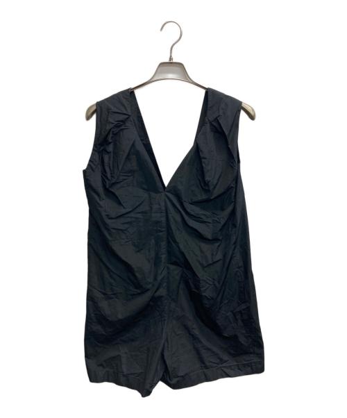 machatt（マチャット）machatt (マチャット) バックタックロンパース ブラック サイズ:Sの古着・服飾アイテム