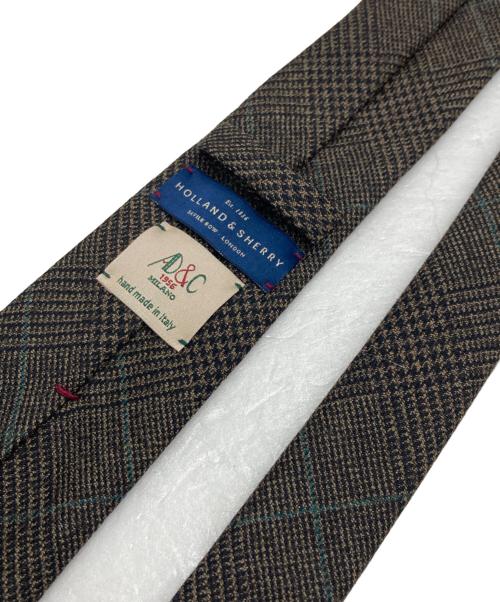 HOLLAND&SHERRY（ホーランド＆シェリー）HOLLAND＆SHERRY (ホーランド＆シェリー) ツイードネクタイ ブラウン サイズ:ーの古着・服飾アイテム