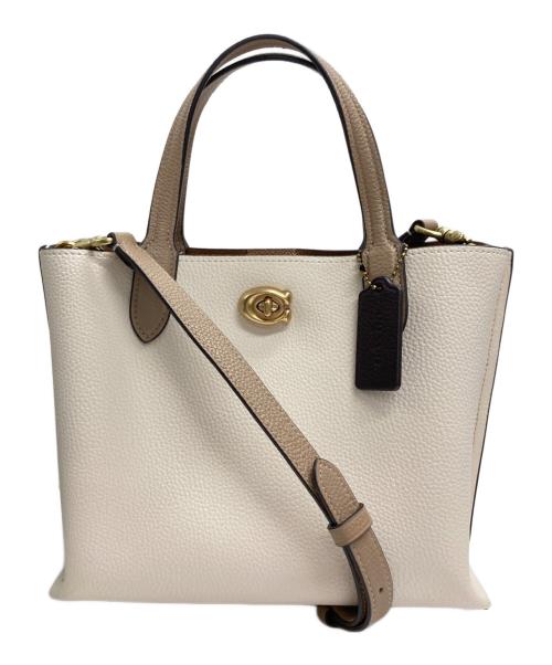 COACH（コーチ）COACH (コーチ) ウィロウ トート 24 2WAYバッグ アイボリーの古着・服飾アイテム