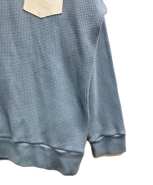 AVIREX（アヴィレックス）AVIREX (アヴィレックス) LEATHER POCKET THERMAL PIGMENT O/D T-SHIRT スカイブルー サイズ:2XL 未使用品の古着・服飾アイテム