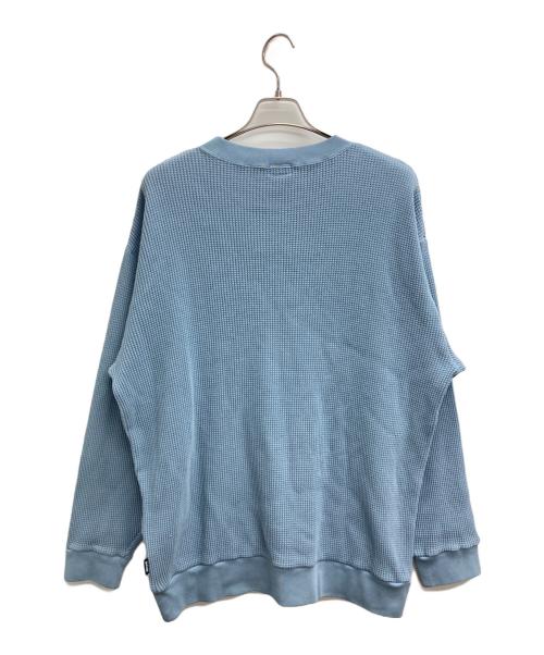 AVIREX（アヴィレックス）AVIREX (アヴィレックス) LEATHER POCKET THERMAL PIGMENT O/D T-SHIRT スカイブルー サイズ:2XL 未使用品の古着・服飾アイテム