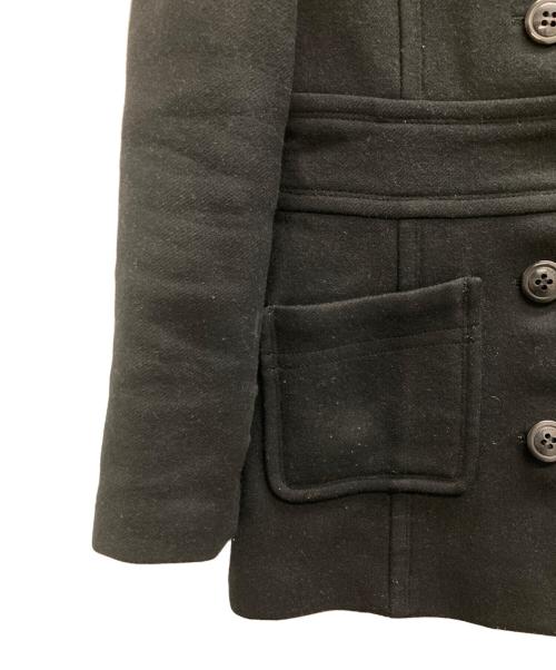 BURBERRY BLUE LABEL（バーバリーロンドンブルーレーベル）BURBERRY BLUE LABEL (バーバリーロンドンブルーレーベル) アンゴラ混フーデッドコート ブラック サイズ:38の古着・服飾アイテム