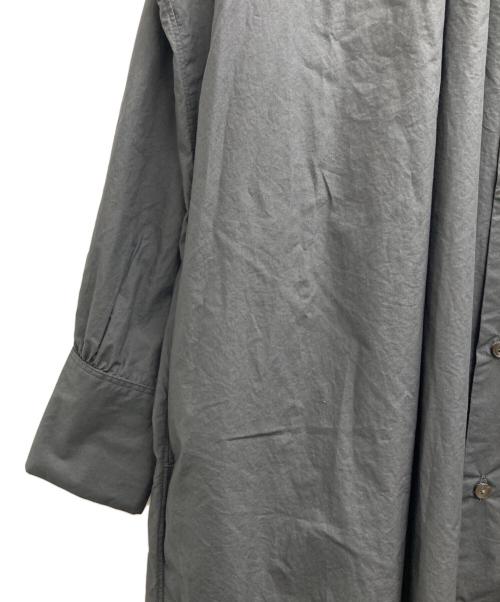 HAVERSACK（ハバーサック）HAVERSACK (ハバーサック) コットンギャザーシャツワンピース グレー サイズ:1の古着・服飾アイテム