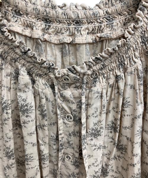 nest Robe（ネストローブ）nest Robe (ネストローブ) シルク混小花柄ブラウス ベージュ サイズ:表記無しの古着・服飾アイテム