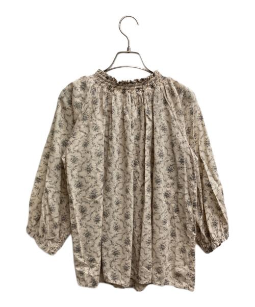nest Robe（ネストローブ）nest Robe (ネストローブ) シルク混小花柄ブラウス ベージュ サイズ:表記無しの古着・服飾アイテム