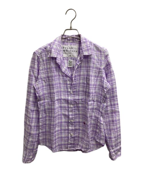 Frank&Eileen（フランクアンドアイリーン）Frank&Eileen (フランクアンドアイリーン) リネンシャツ パープル サイズ:xsの古着・服飾アイテム