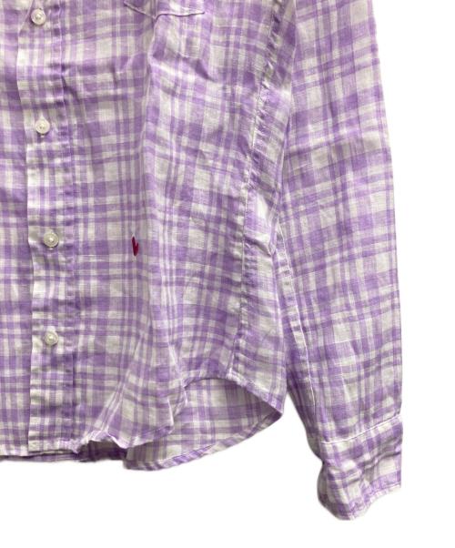 Frank&Eileen（フランクアンドアイリーン）Frank&Eileen (フランクアンドアイリーン) リネンシャツ パープル サイズ:xsの古着・服飾アイテム