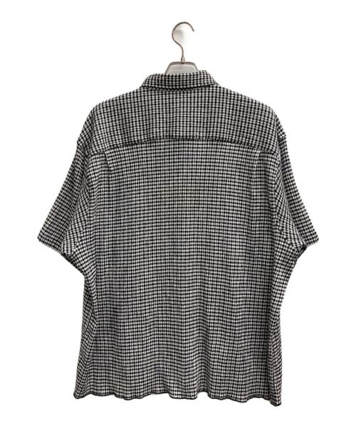stussy（ステューシー）stussy (ステューシー) CRINKLED CHECK SS SHIRT ブラック サイズ:XLの古着・服飾アイテム