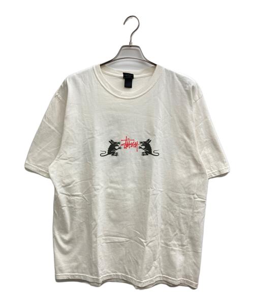 stussy（ステューシー）stussy (ステューシー) HOMEBREW PIG DTED TEE ホワイト サイズ:Lの古着・服飾アイテム
