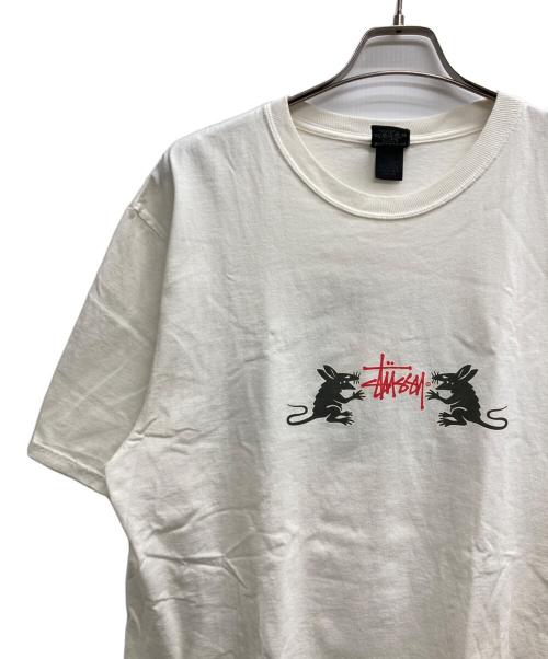 stussy（ステューシー）stussy (ステューシー) HOMEBREW PIG DTED TEE ホワイト サイズ:Lの古着・服飾アイテム