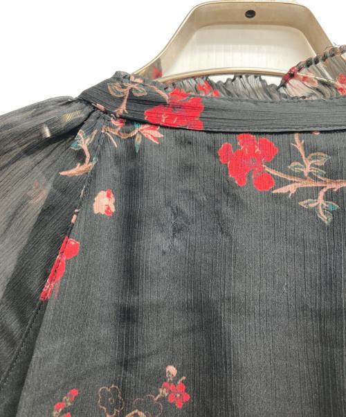 LAUREN RALPH LAUREN（ローレンラルフローレン）LAUREN RALPH LAUREN (ローレンラルフローレン) 花柄ワンピース ブラック サイズ:記載無しの古着・服飾アイテム