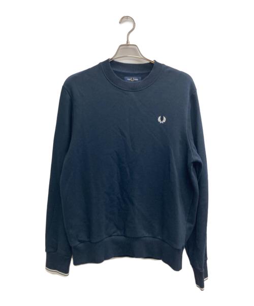 FRED PERRY（フレッドペリー）FRED PERRY (フレッドペリー) Crew Neck Sweatshirt ネイビー サイズ:Lの古着・服飾アイテム