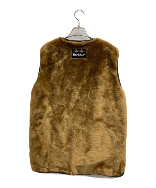 Barbour（バブアー）Barbour (バブアー) フロントジップ ファー ライナー ベスト ブラウン サイズ:42の古着・服飾アイテム