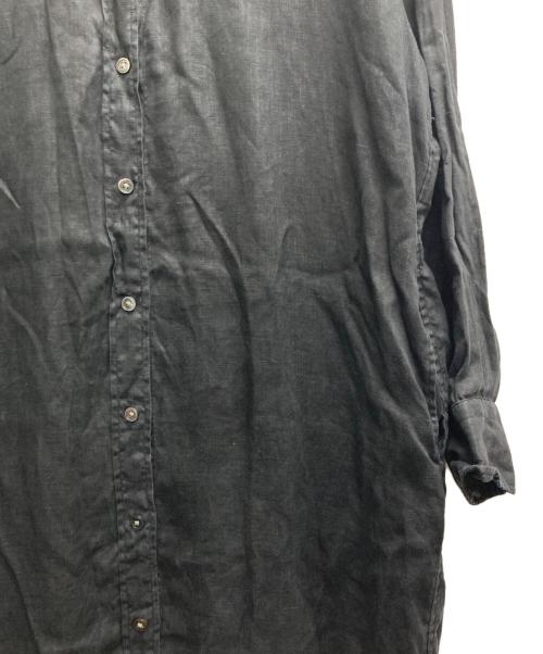 FRAMeWORK（フレームワーク）FRAMeWORK (フレームワーク) フレンチリネンシャツワンピース ブラック サイズ:記載無しの古着・服飾アイテム