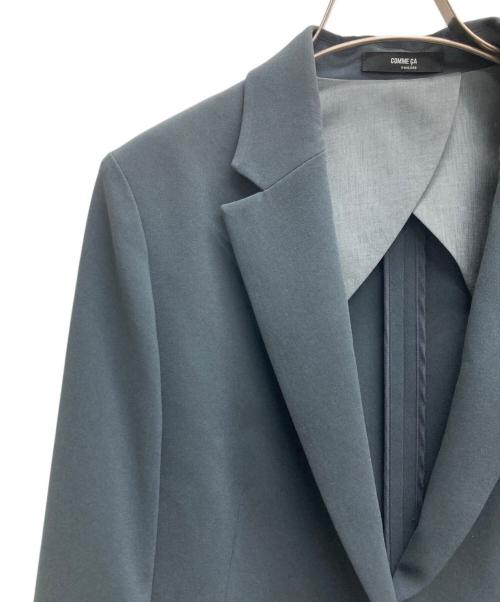 comme ca（コムサ）comme ca (コムサ) アチェローザダブルクロス テーラードジャケット グリーン サイズ:7の古着・服飾アイテム