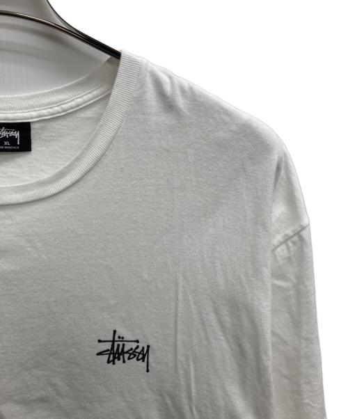 stussy（ステューシー）stussy (ステューシー) ロゴプリントTシャツ ホワイト サイズ:XLの古着・服飾アイテム