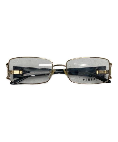 VERSACE（ヴェルサーチェ）VERSACE (ヴェルサーチェ) 眼鏡 シャンパンゴールド×ブラック サイズ:52□16の古着・服飾アイテム