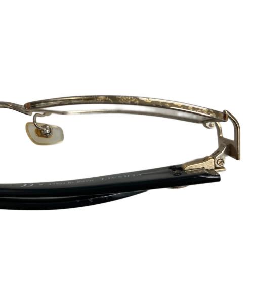 VERSACE（ヴェルサーチェ）VERSACE (ヴェルサーチェ) 眼鏡 シャンパンゴールド×ブラック サイズ:52□16の古着・服飾アイテム