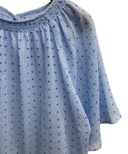 ReFLEcT（リフレクト）ReFLEcT (リフレクト) 涼しげサッカープリントブラウス スカイブルー サイズ:表記無しの古着・服飾アイテム