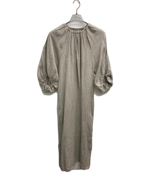 Plage（プラージュ）Plage (プラージュ) リネンナイロンワンピース/長袖ワンピース ベージュ サイズ:表記無しの古着・服飾アイテム