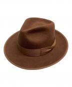 OLD CROWオールドクロウ）の古着「フェドラハット」｜ブラウン