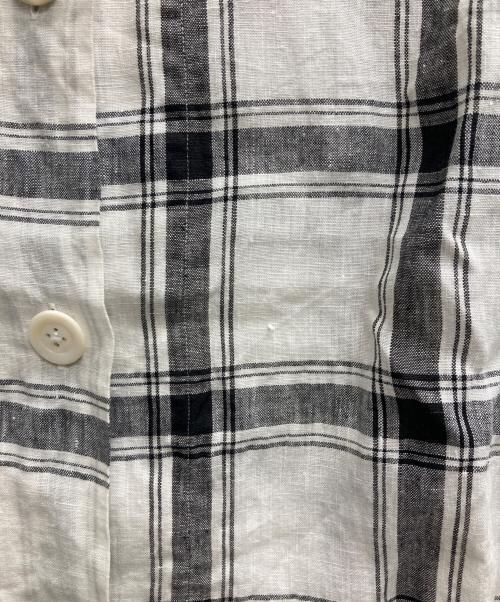 MARGARET HOWELL（マーガレットハウエル）MARGARET HOWELL (マーガレットハウエル) リネンチェックシャツ ホワイト サイズ:1の古着・服飾アイテム
