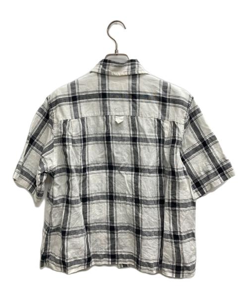 MARGARET HOWELL（マーガレットハウエル）MARGARET HOWELL (マーガレットハウエル) リネンチェックシャツ ホワイト サイズ:1の古着・服飾アイテム