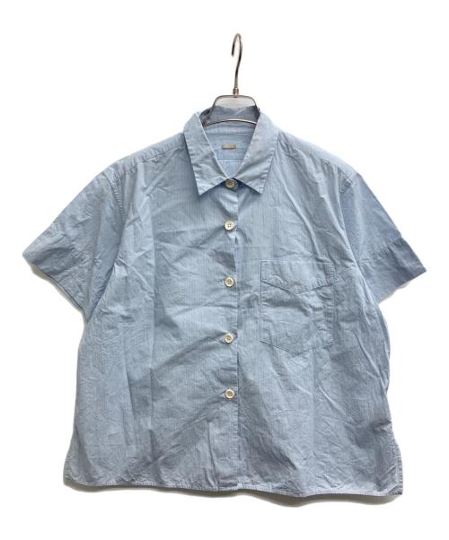 MARGARET HOWELL（マーガレットハウエル）MARGARET HOWELL (マーガレットハウエル) ストライプシャツ スカイブルー サイズ:Fの古着・服飾アイテム