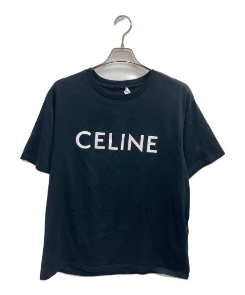 CELINE（セリーヌ）CELINE (セリーヌ) ロゴプリントＴシャツ ブラック サイズ:Mの古着・服飾アイテム