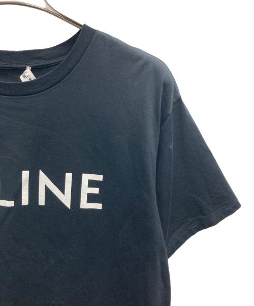 CELINE（セリーヌ）CELINE (セリーヌ) ロゴプリントＴシャツ ブラック サイズ:Mの古着・服飾アイテム