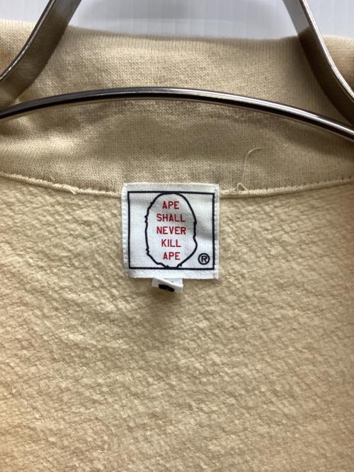 A BATHING APE（ア ベイシング エイプ）A BATHING APE (ア ベイシング エイプ) 90ｓハーフジップシャツ ベージュ サイズ:Mの古着・服飾アイテム