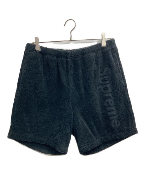 SUPREME（シュプリーム）Supreme (シュプリーム) パイル地ハーフパンツ ブラック サイズ:Sの古着・服飾アイテム