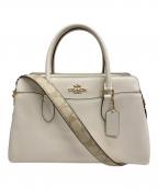 COACHコーチ）の古着「ダーシー キャリーオール・シグネチャー キャンバス ディテール」｜ホワイト