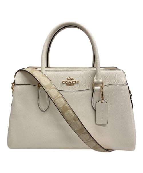 COACH（コーチ）COACH (コーチ) ダーシー キャリーオール・シグネチャー キャンバス ディテール ホワイトの古着・服飾アイテム