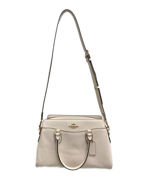 COACH（コーチ）COACH (コーチ) ダーシー キャリーオール・シグネチャー キャンバス ディテール ホワイトの古着・服飾アイテム