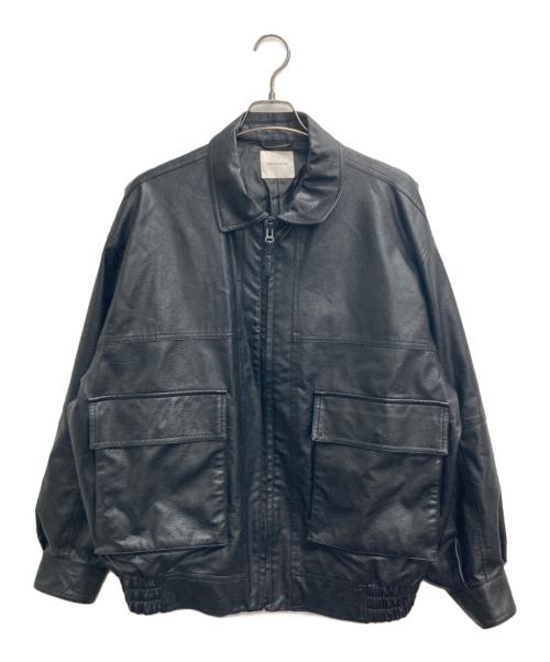 FREAK'S STORE（フリークスストア）FREAK'S STORE (フリークストア) フェイクレザージャケット ブラック サイズ:Lの古着・服飾アイテム