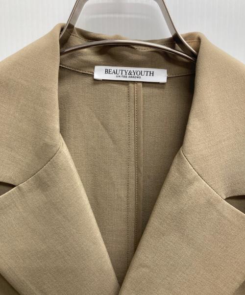 BEAUTY&YOUTH（ビューティーアンドユース）BEAUTY&YOUTH (ビューティーアンドユース) ハーフスリーブ ドルマンジャケット ブラウン サイズ:Sの古着・服飾アイテム