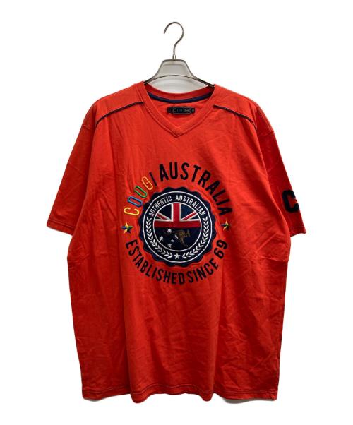 Coogi（クージー）Coogi (クージー) 刺繍Tシャツ オレンジ サイズ:3XLの古着・服飾アイテム