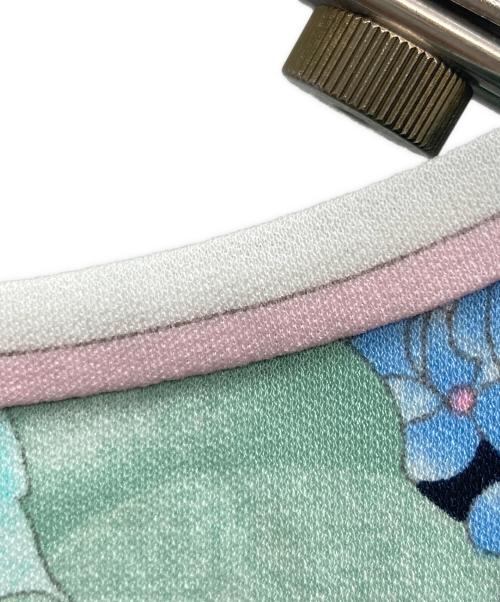 LEONARD FASHION（レオナールファッション）LEONARD FASHION (レオナールファッション) カンカン素材薔薇柄ワンピース ネイビー サイズ:40の古着・服飾アイテム