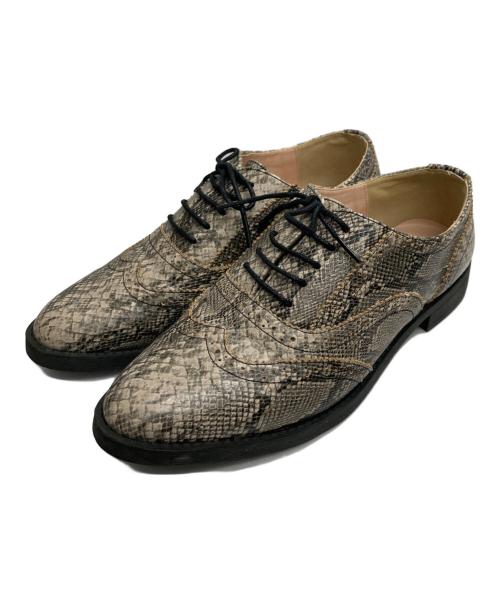 MACKINTOSH PHILOSOPHY（マッキントッシュ フィロソフィー）MACKINTOSH PHILOSOPHY (マッキントッシュ フィロソフィー) パイソン型押しシューズ ブラウン サイズ:24cmの古着・服飾アイテム