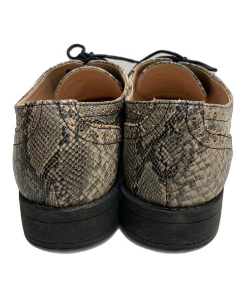 MACKINTOSH PHILOSOPHY（マッキントッシュ フィロソフィー）MACKINTOSH PHILOSOPHY (マッキントッシュ フィロソフィー) パイソン型押しシューズ ブラウン サイズ:24cmの古着・服飾アイテム