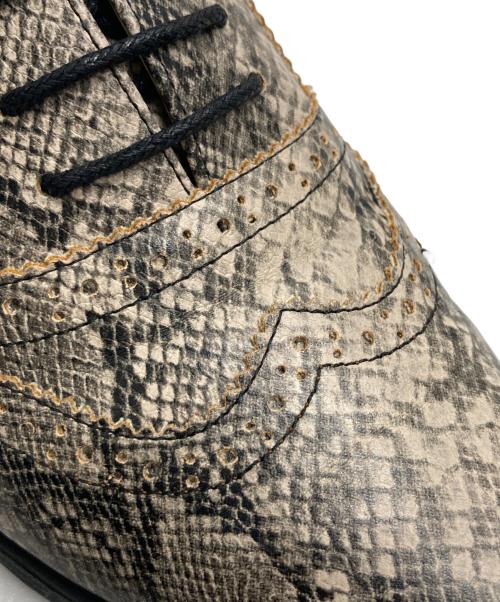 MACKINTOSH PHILOSOPHY（マッキントッシュ フィロソフィー）MACKINTOSH PHILOSOPHY (マッキントッシュ フィロソフィー) パイソン型押しシューズ ブラウン サイズ:24cmの古着・服飾アイテム