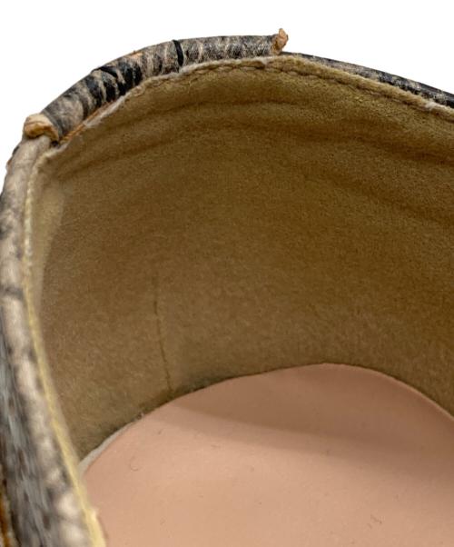 MACKINTOSH PHILOSOPHY（マッキントッシュ フィロソフィー）MACKINTOSH PHILOSOPHY (マッキントッシュ フィロソフィー) パイソン型押しシューズ ブラウン サイズ:24cmの古着・服飾アイテム