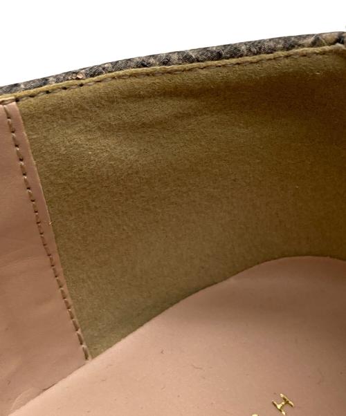 MACKINTOSH PHILOSOPHY（マッキントッシュ フィロソフィー）MACKINTOSH PHILOSOPHY (マッキントッシュ フィロソフィー) パイソン型押しシューズ ブラウン サイズ:24cmの古着・服飾アイテム