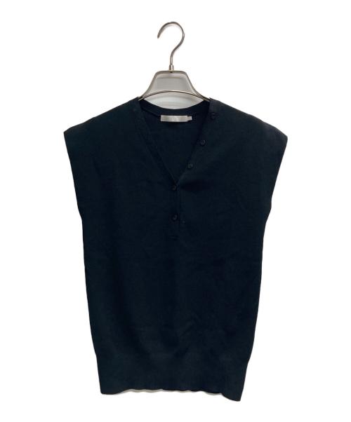 icB（アイシービー）icB (アイシービー) レーヨンストレッチ  Vネックプルオーバー ブラック サイズ:XSの古着・服飾アイテム