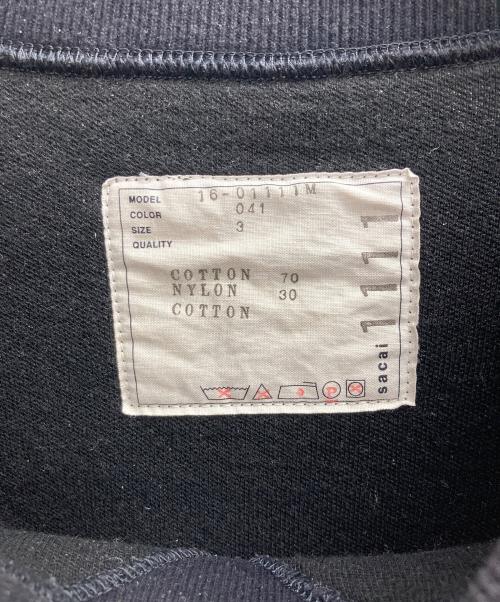 sacai（サカイ）sacai (サカイ) ポケットプルオーバースウェット ネイビー サイズ:3の古着・服飾アイテム