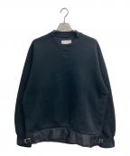 sacaiサカイ）の古着「Nylon Twill Sponge Sweat Crew Sweat」｜ブラック