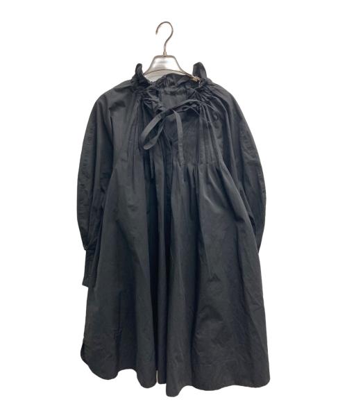 jemma atelier（ジェマアトリエ）jemma atelier (ジェマアトリエ) フリルギャザーフレアチュニックワンピース ブラック サイズ:1の古着・服飾アイテム